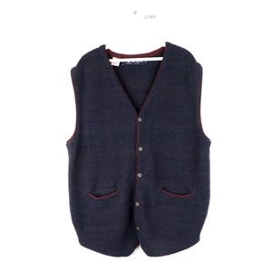 French Connection FCUK Cardigan Sweater Vest Blue